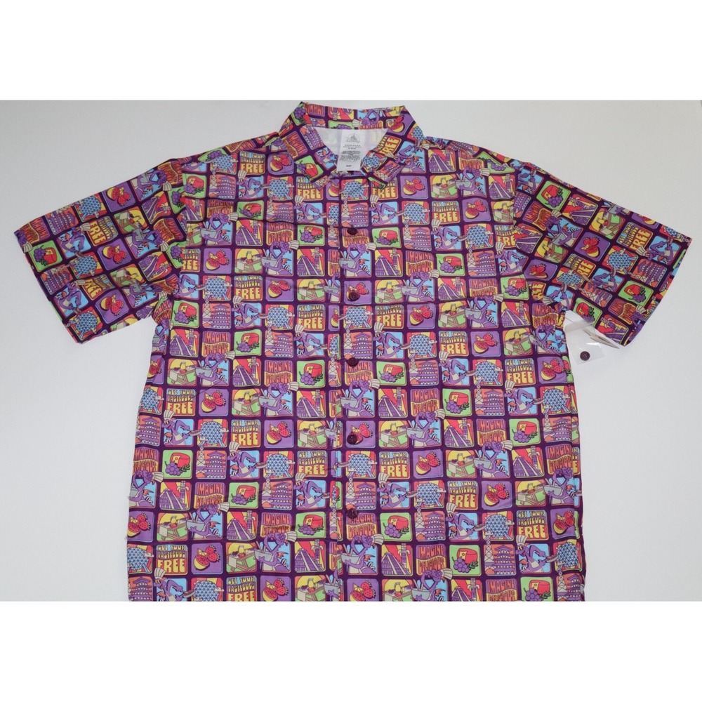 Walt Disney World Epcot Food & Wine Figment Button Adult M Medium Shirt NEW